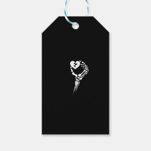 Skeleton Hand Holding Heart Presentetikett