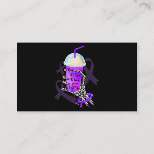 Skeleton Hand Holding Milkshake Pankreascancer Visitkort