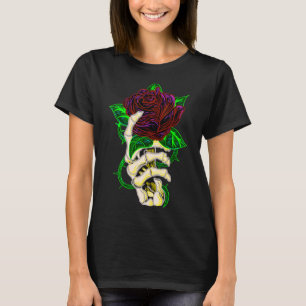 Skeleton Hand Holding Ro Tattoo T Shirt