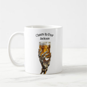Skeleton Hand Lywing Beer Glass Halloween Kaffemugg