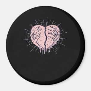 Skeleton Hand med klassiskt hjärta Magnet