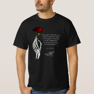 Skeleton hand med ro t shirt