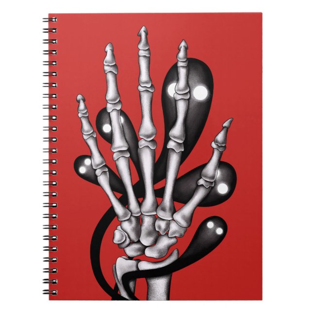 Skeleton Hand med Spöken Anteckningsbok (Framsidan)