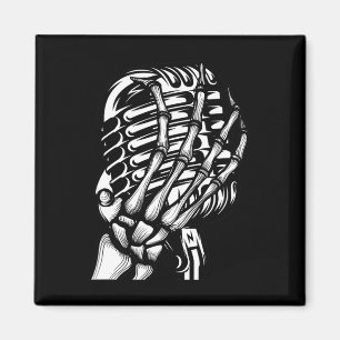 Skeleton hand på Mic Rock and roll's Band Tees Magnet
