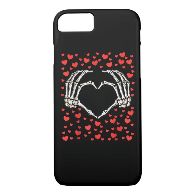 Skeleton Hand Red Heart Birthday Valentines day Case-Mate iPhone Skal (Baksida)