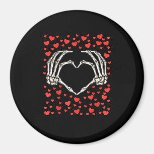 Skeleton Hand Red Heart Birthday Valentines day Magnet