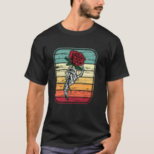 Skeleton Hand Ro Retro Rock musik Heavy Metall T Shirt