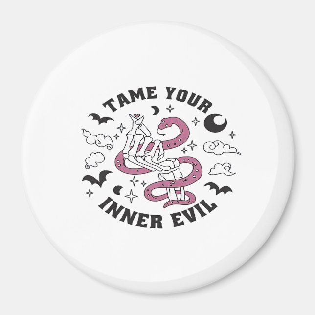 Skeleton Hand Skapar Heart Magnet (Framsidan)