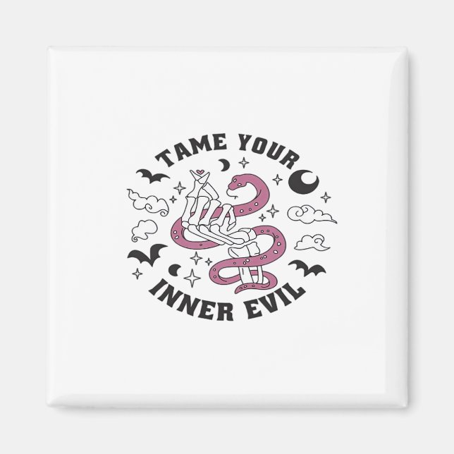 Skeleton Hand Skapar Heart Magnet (Framsidan)