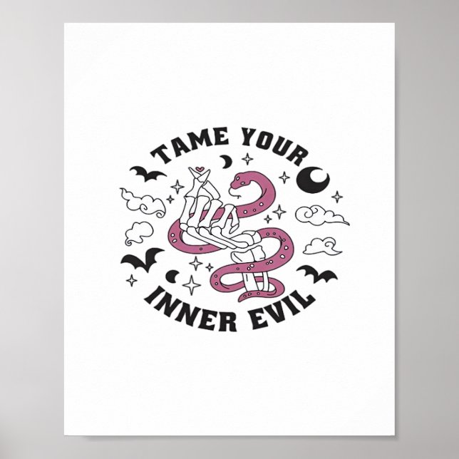 Skeleton Hand Skapar Heart Poster (Framsidan)