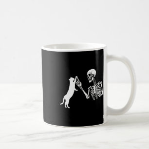 Skeleton Hand spelar upp katt Roligt Halloween Cos Kaffemugg