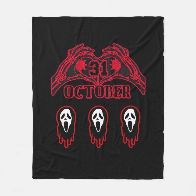 Skeleton Händer 31/10 Classic Fleecefilt (Framsidan)