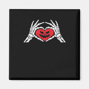 Skeleton Händer A Heart Spooky Halloween Magnet