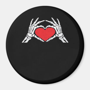 Skeleton Händer A Red Heart Classic Magnet