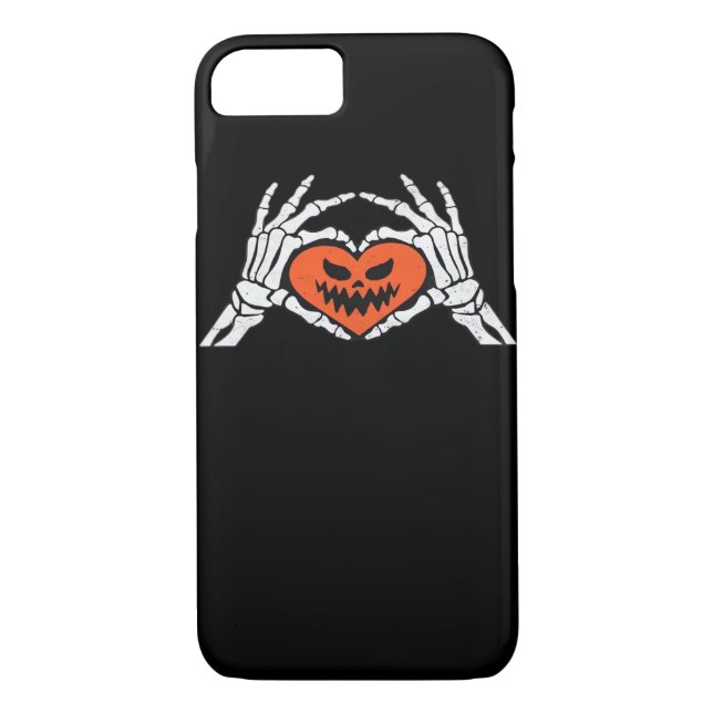 Skeleton Händer A Spooky Halloween Heart Classic Case-Mate iPhone Skal (Baksida)