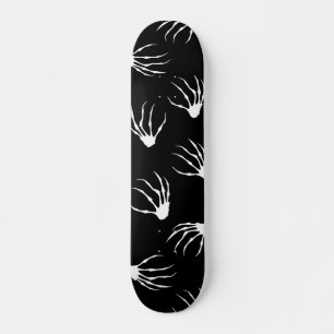 Skeleton Händer - Black Old School Skateboard Bräda 21,6 Cm