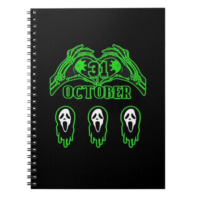 Skeleton Händer Classic Design Anteckningsbok (Framsidan)