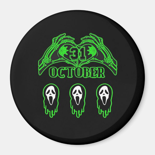 Skeleton Händer Classic Design Magnet (Framsidan)