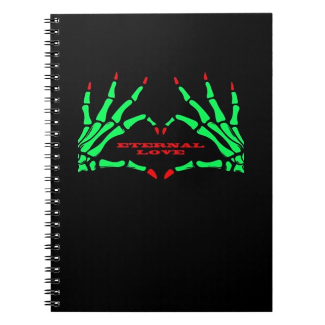 Skeleton Händer - Funny Halloween Anteckningsbok (Framsidan)