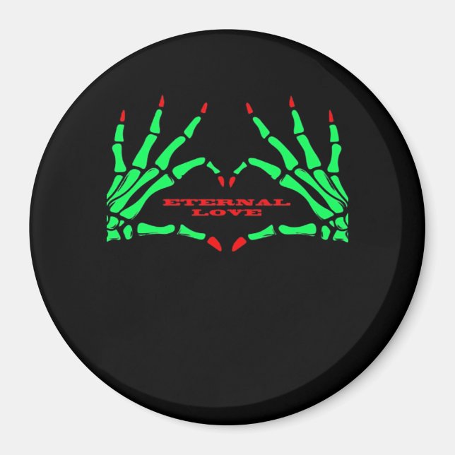 Skeleton Händer - Funny Halloween Magnet (Framsidan)