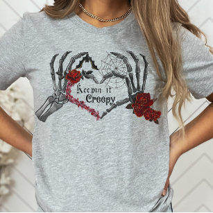 Skeleton Händer Goth Valentine, som håller den kre T Shirt