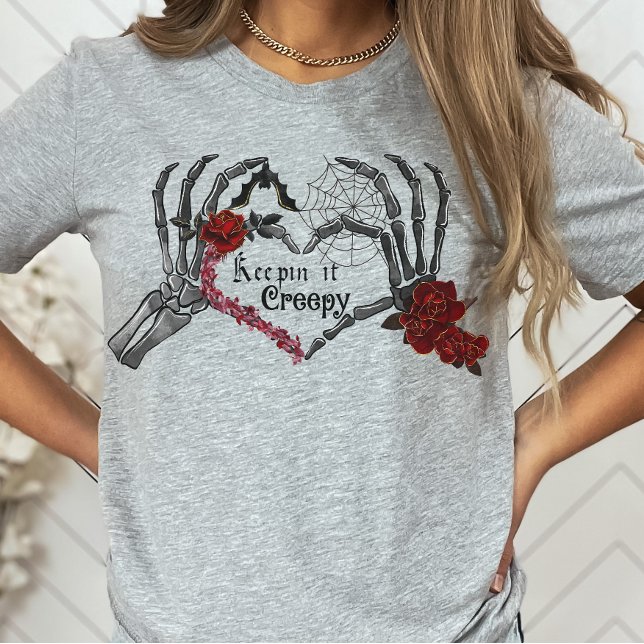 Skeleton Händer Goth Valentine, som håller den kre T Shirt (Skapare uppladdad)