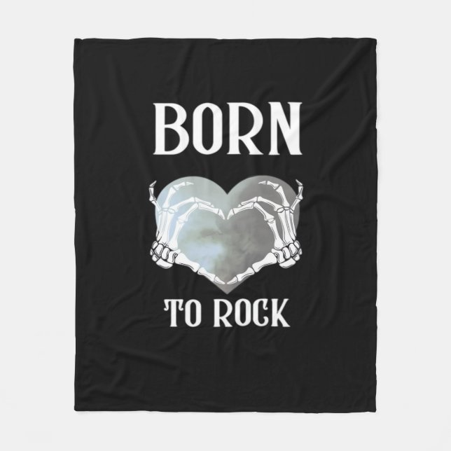 Skeleton Händer Grått Heart- grafik för klassiskt  Fleecefilt (Framsidan)