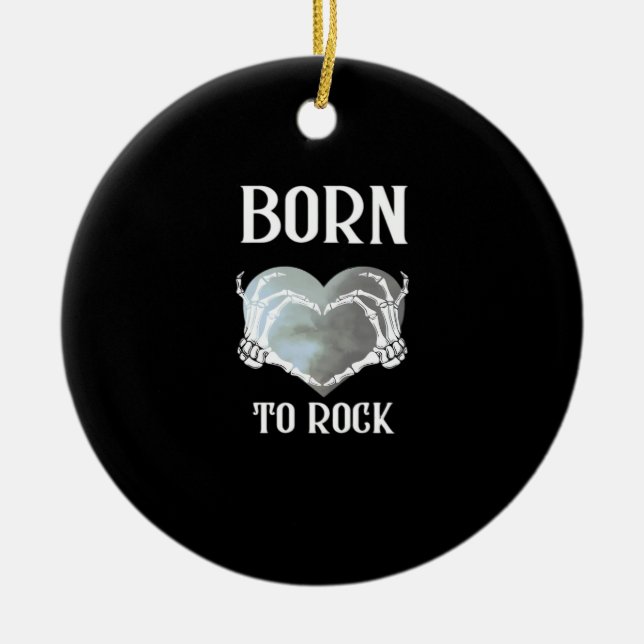 Skeleton Händer Grått Heart- grafik för klassiskt  Julgransprydnad Keramik (Framsidan)