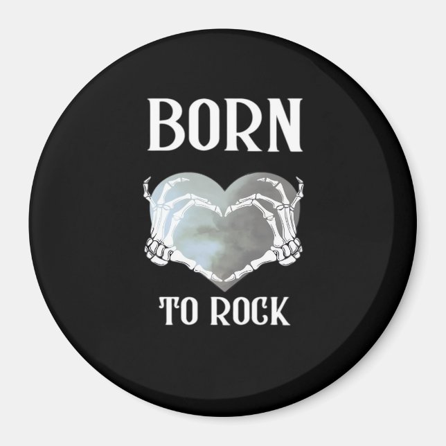 Skeleton Händer Grått Heart- grafik för klassiskt  Magnet (Framsidan)