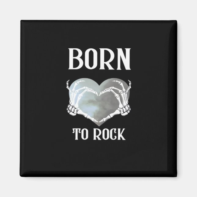 Skeleton Händer Grått Heart- grafik för klassiskt  Magnet (Framsidan)