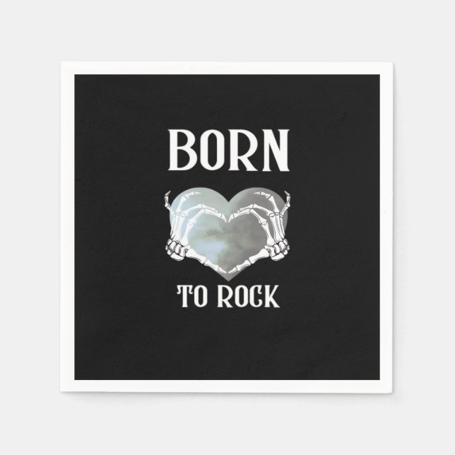 Skeleton Händer Grått Heart- grafik för klassiskt  Pappersservett (Framsidan)