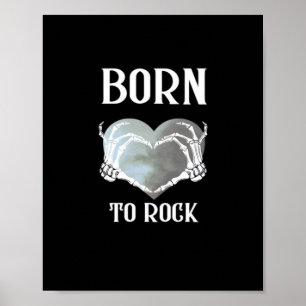 Skeleton Händer Grått Heart- grafik för klassiskt Poster