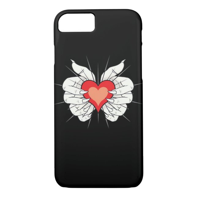 Skeleton Händer Heart Classic Case-Mate iPhone Skal (Baksida)