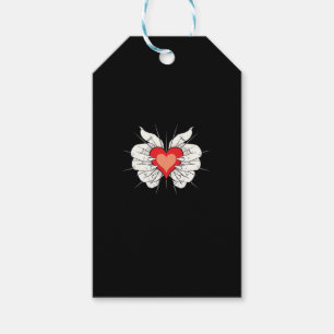 Skeleton Händer Heart Classic Presentetikett