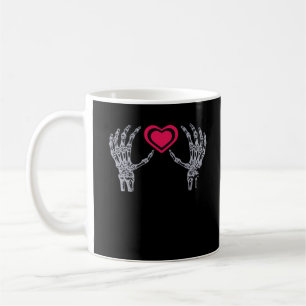 Skeleton Händer Heart Cute Kaffemugg