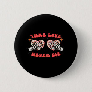 Skeleton Händer Heart Design Classic Knapp