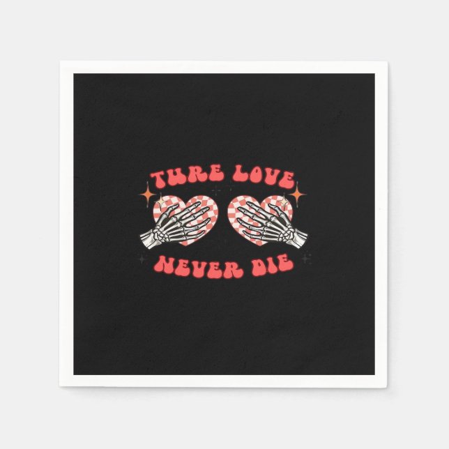 Skeleton Händer Heart Design Classic Pappersservett (Framsidan)