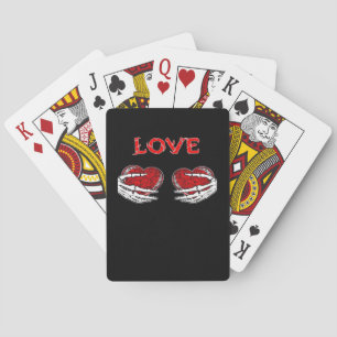 Skeleton Händer Heart Funny Design Casinokort