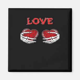 Skeleton Händer Heart Funny Design Magnet