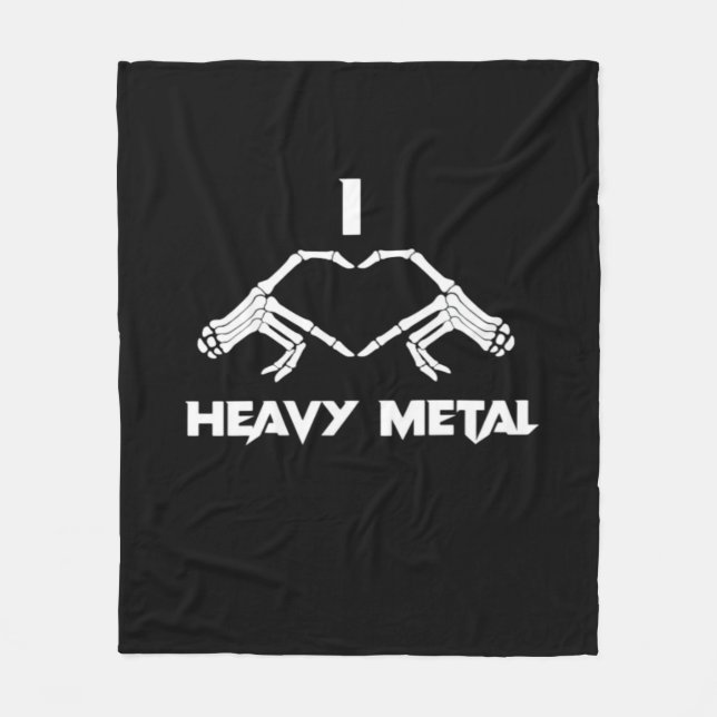 Skeleton Händer Heart - Funny Halloween Fleecefilt (Framsidan)