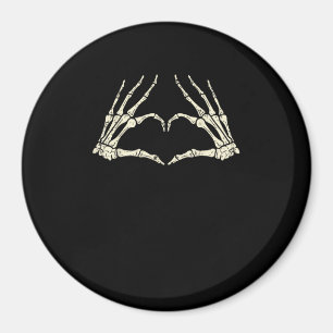 Skeleton Händer Heart Funny Halloween Manar Kvinno Magnet