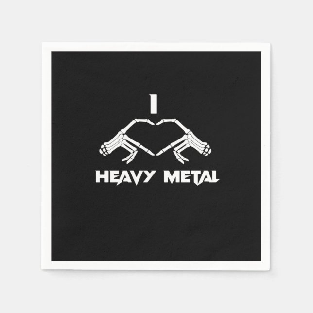 Skeleton Händer Heart - Funny Halloween Pappersservett (Framsidan)