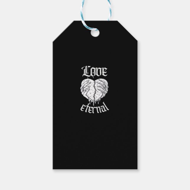 Skeleton Händer Heart Gothic Classic Presentetikett (Framsidan)