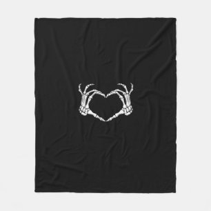 Skeleton Händer Heart-grafik Fleecefilt