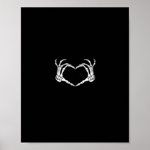 Skeleton Händer Heart-grafik Poster