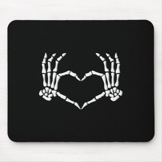 Skeleton Händer Heart Halloween Costume Manar Kvin Musmatta (Framsidan)