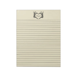 Skeleton Händer Heart Shape Anpassningsbar Skriva Anteckningsblock