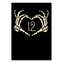 Skeleton Händer Heart Shape Personligt bröllp