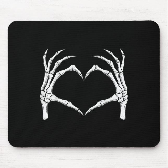 Skeleton Händer Heart Shape Soky Halloween Kärlek  Musmatta (Framsidan)