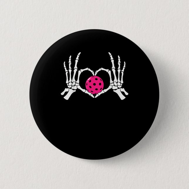 Skeleton Händer Heart Sign Funny Pickle Valentine Knapp (Framsida)